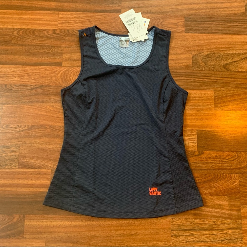 Santic Cycling Wear Tank Top New Women’s Small Navy Blue Sporty Athletic Summer